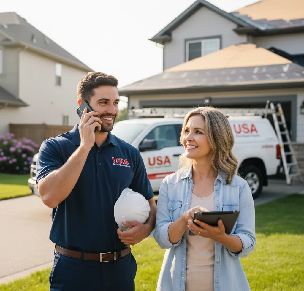 USA Roof Repair Experts customer support in Falcon Heights